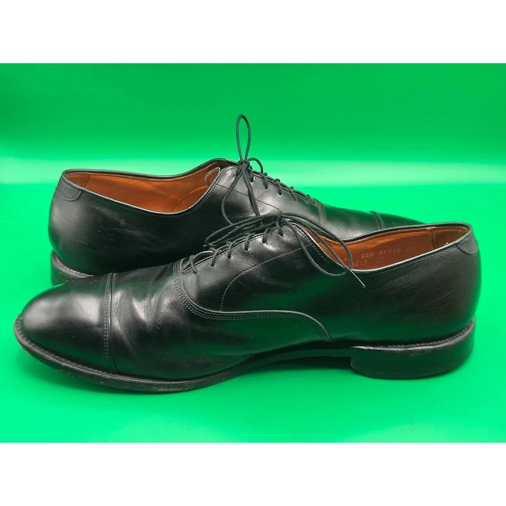 Allen Edmonds Park Avenue Black Leather Cap Toe Oxford Dress Shoes Mens 14 EEE